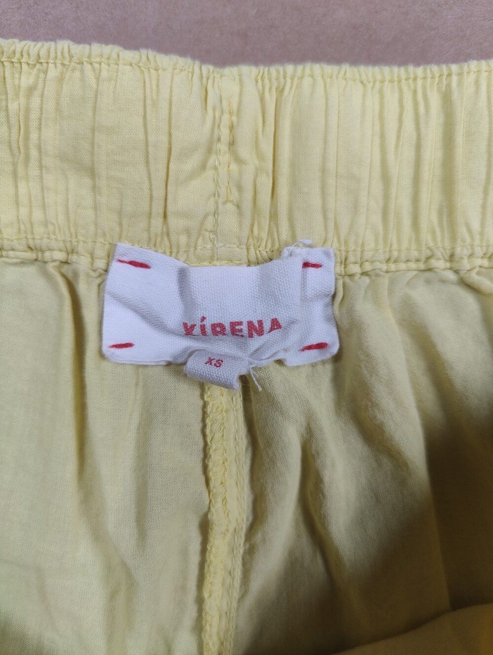 Xirena 100% Cotton Yellow Drawtring Lightweight Jogger Pants Size XS Made In USA - Picture 2 of 8